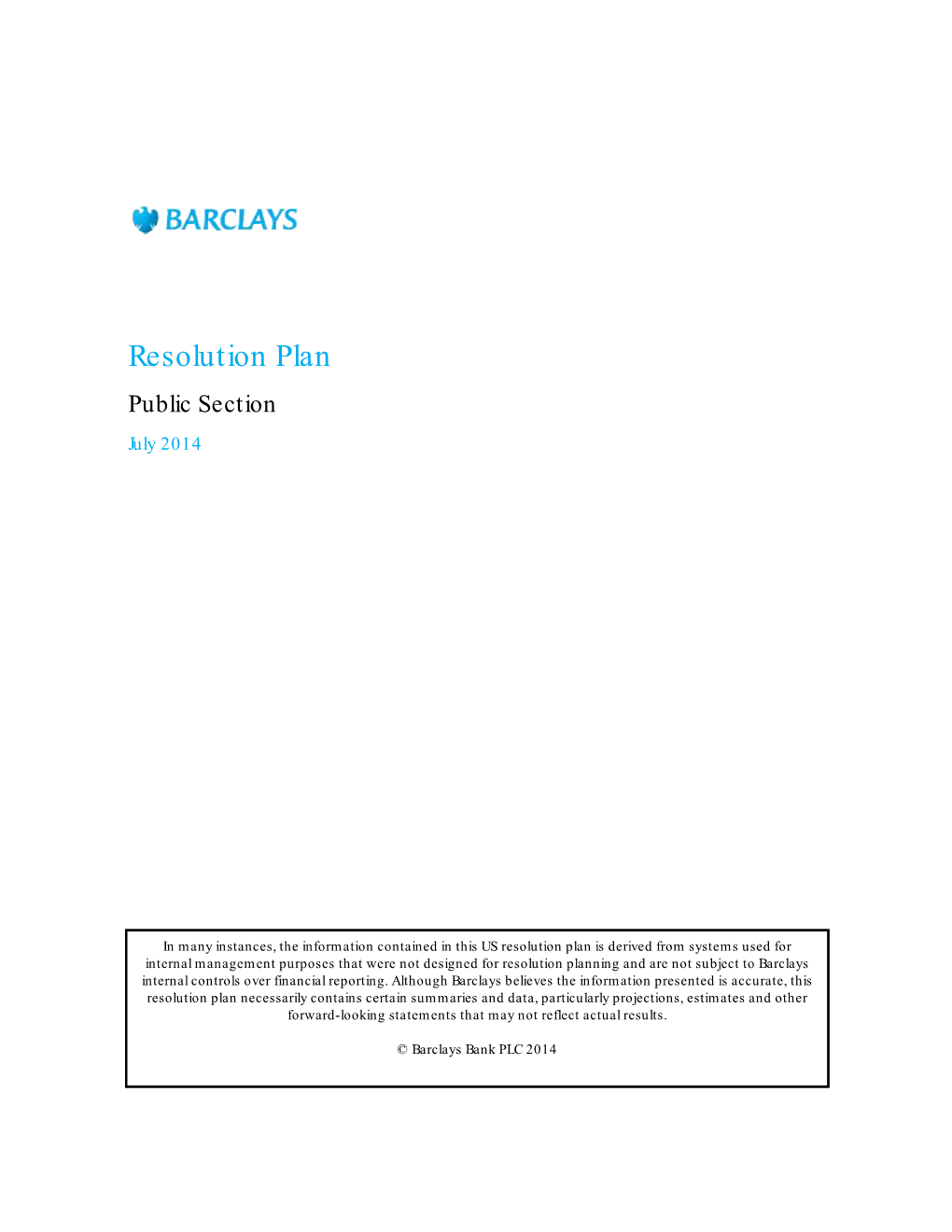 Barclays Internal Controls Over Financial Reporting