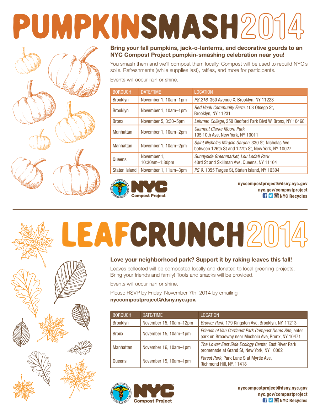 Love Your Neighborhood Park? Support It by Raking Leaves This Fall! Leaves Collected Will Be Composted Locally and Donated to Local Greening Projects