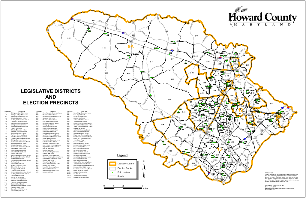 Legislative Districts and Election Precincts