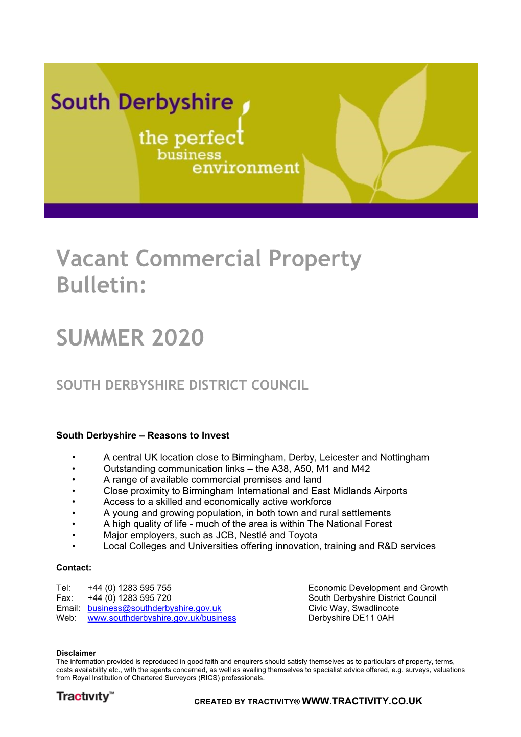 Vacant Commercial Property Bulletin