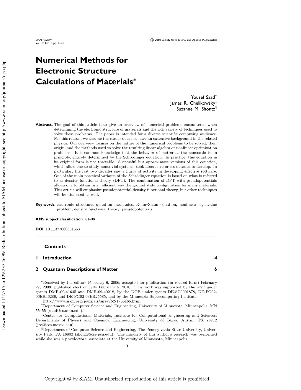 Numerical Methods for Electronic Structure