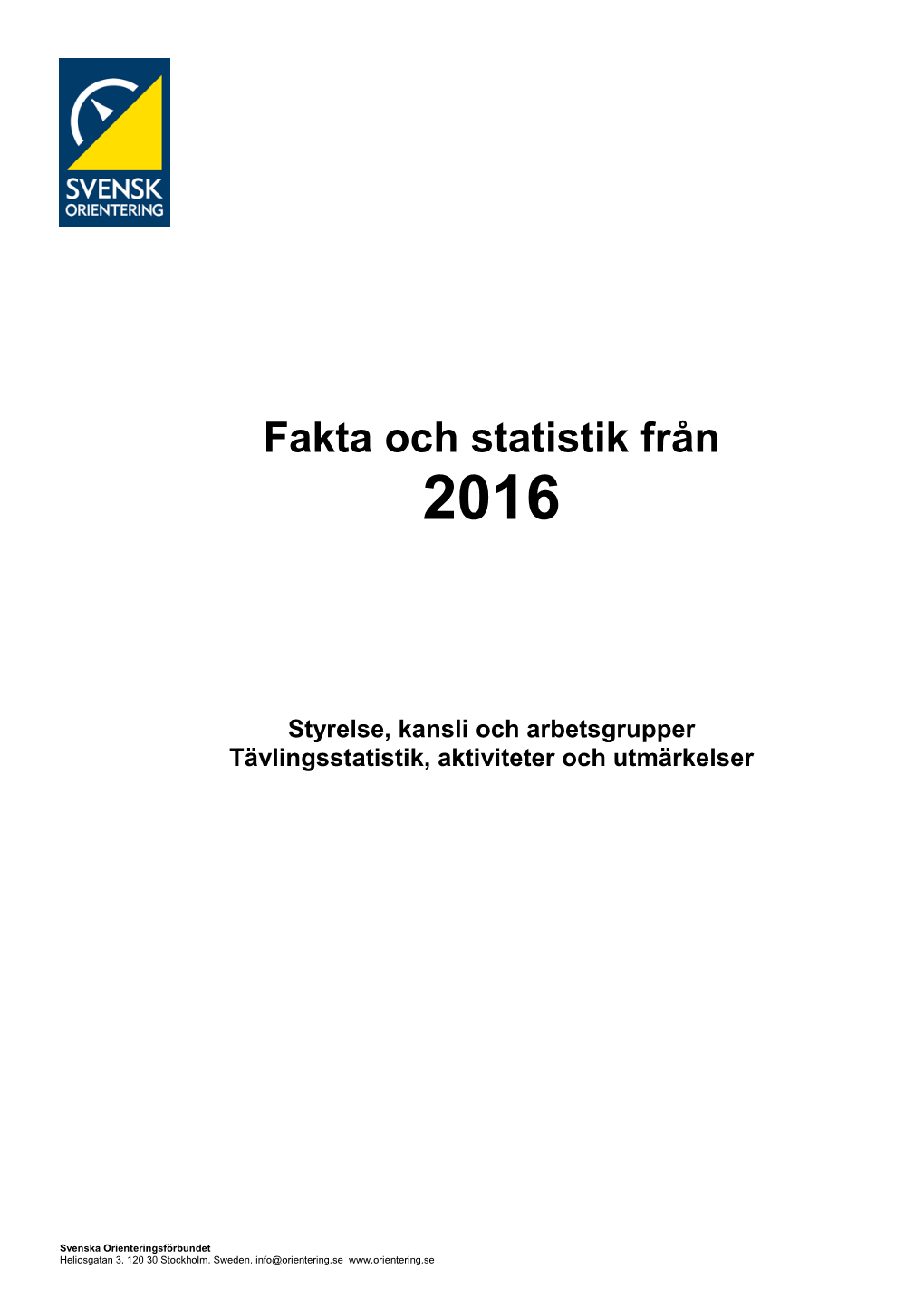 Fakta Och Statistik 2016