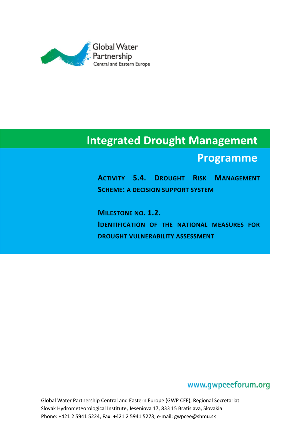 Vulnerability to Drought in Countries Involved in the Project Activity 5.4