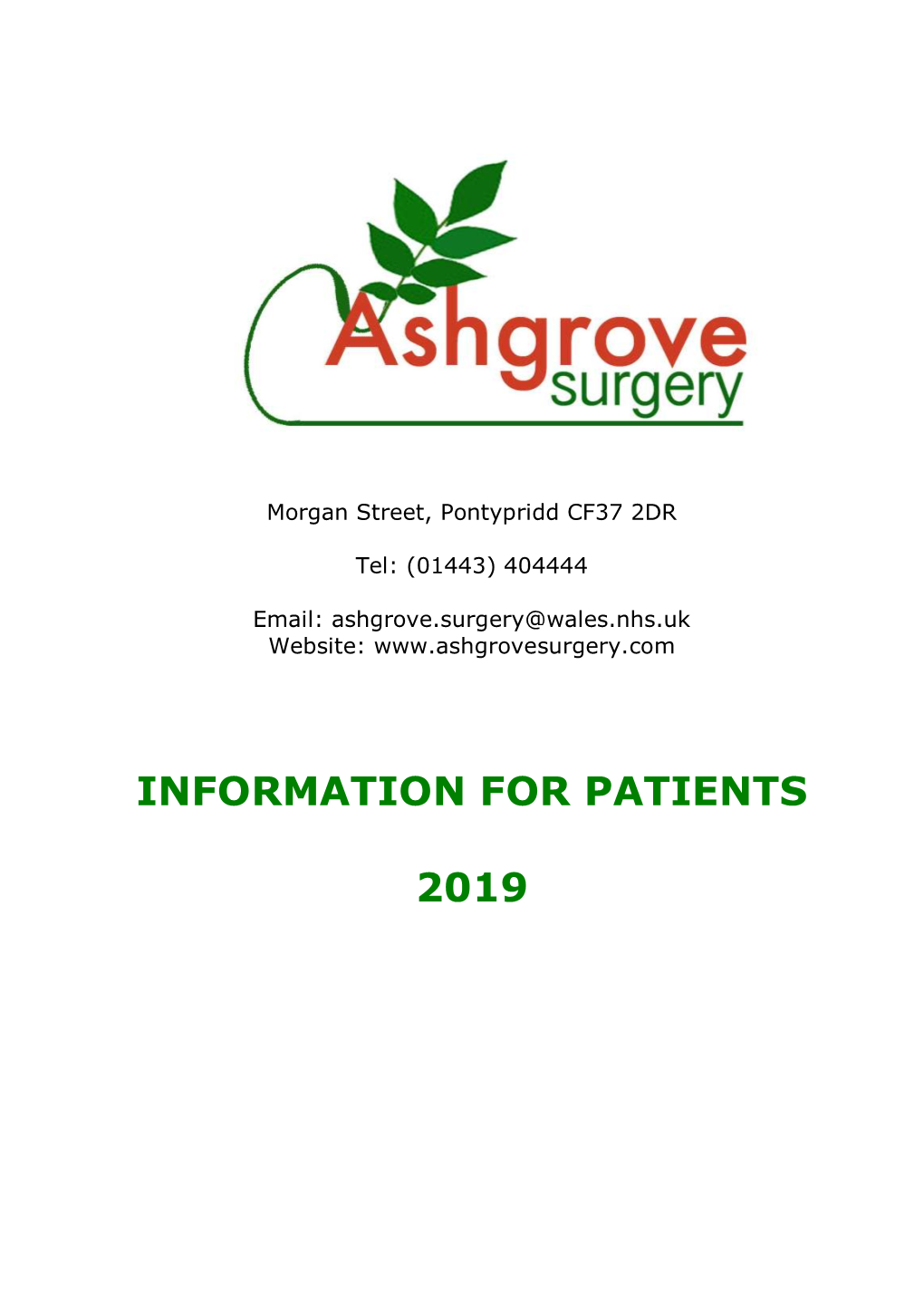 Information for Patients 2019