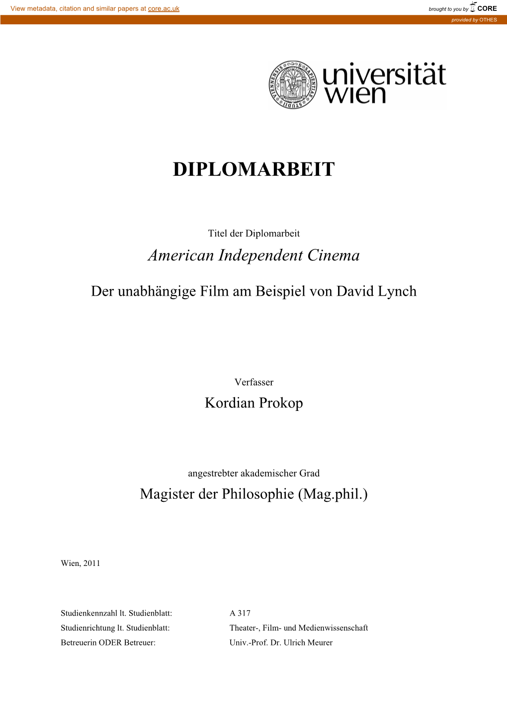 Diplomarbeit