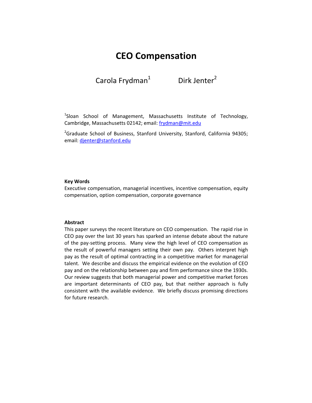 CEO Compensation