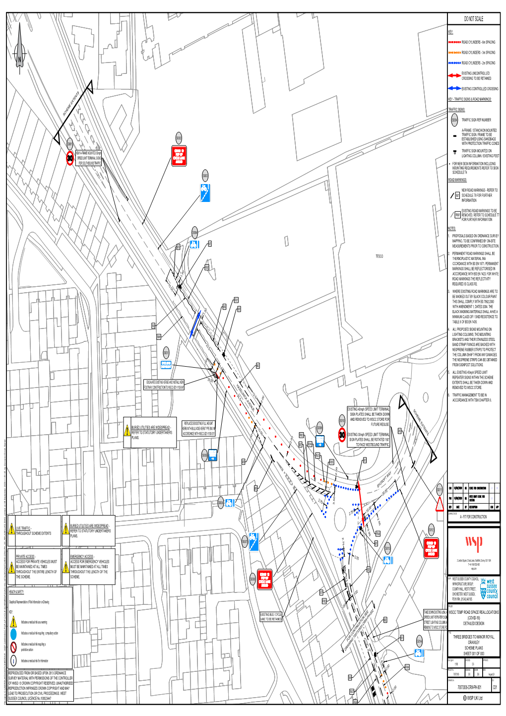 Three Bridges to Manor Royal, Crawley Scheme Map (Document