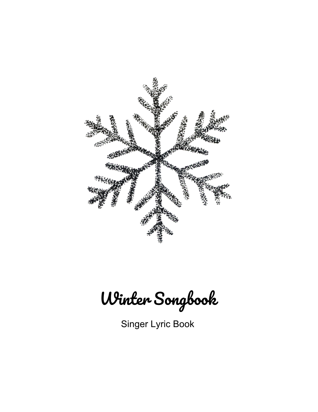 Winter Songbook Singer Lyric Book