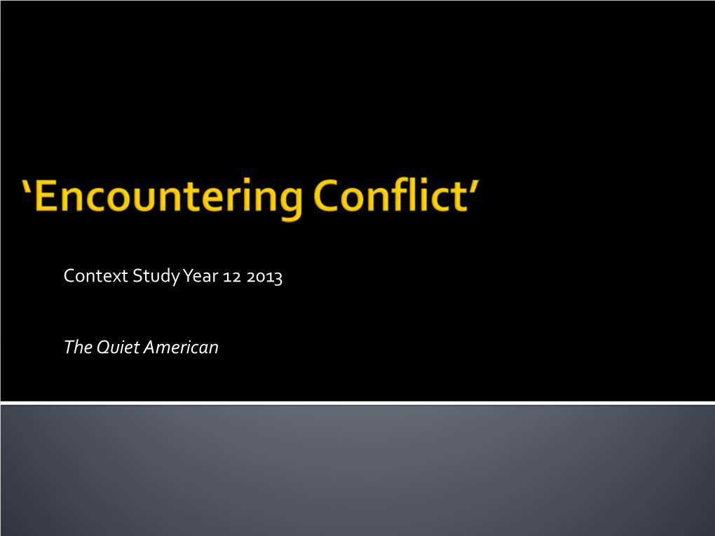 'Encountering Conflict'