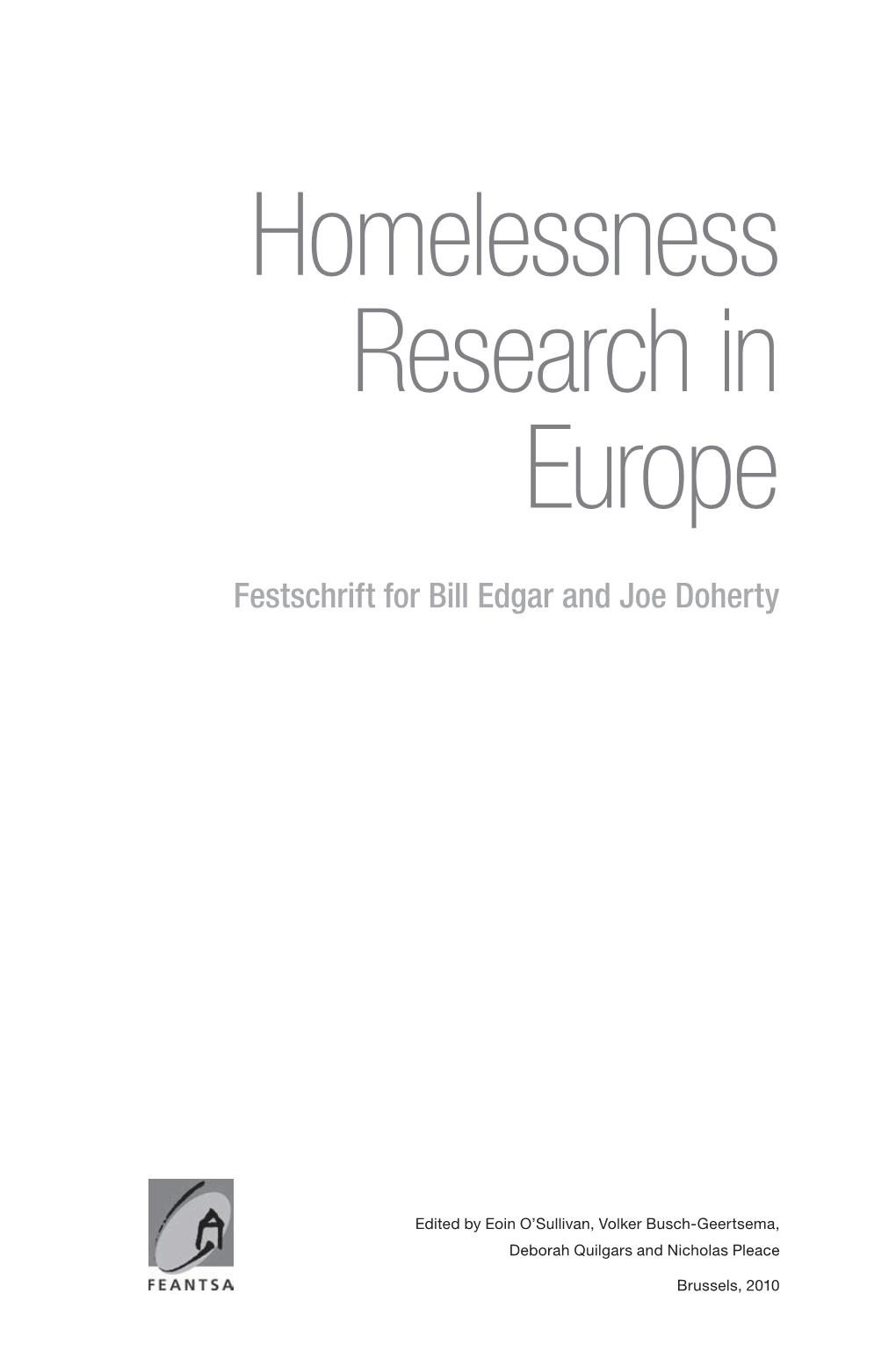 Homelessness Research in Europe