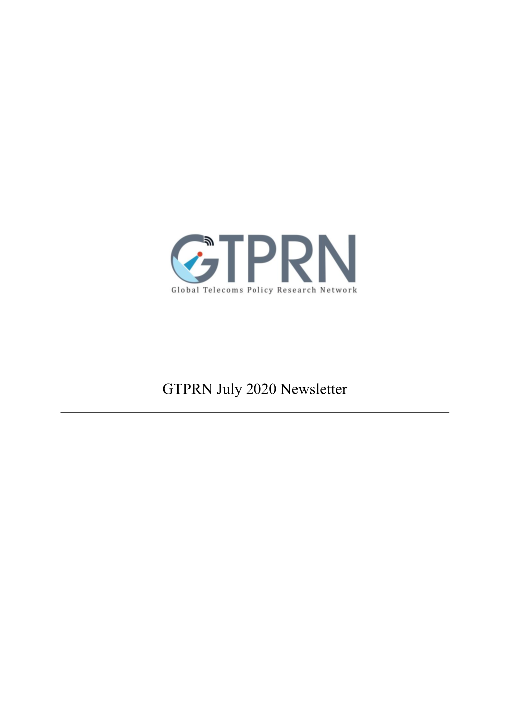 GTPRN July 2020 Newsletter