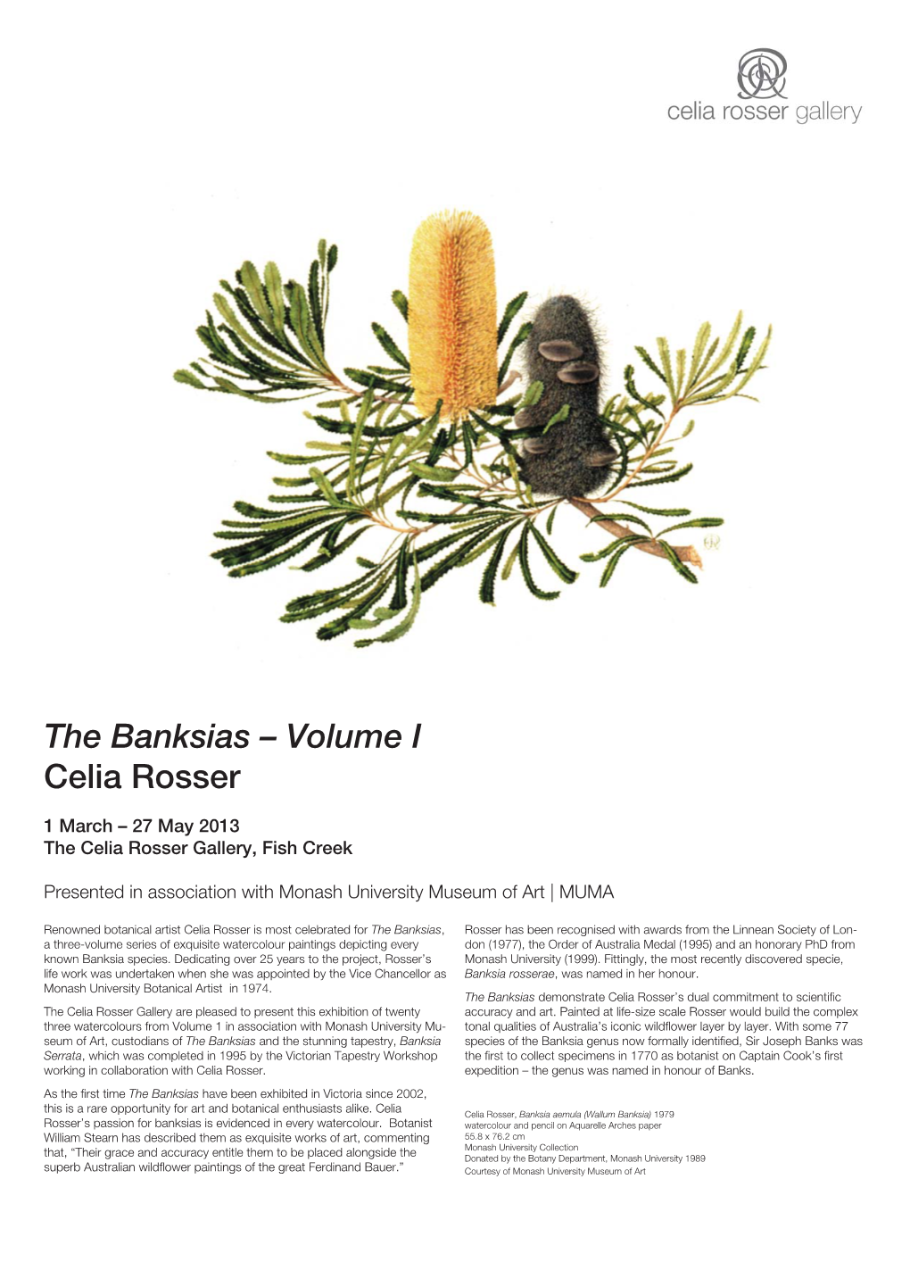 The Banksias – Volume I Celia Rosser