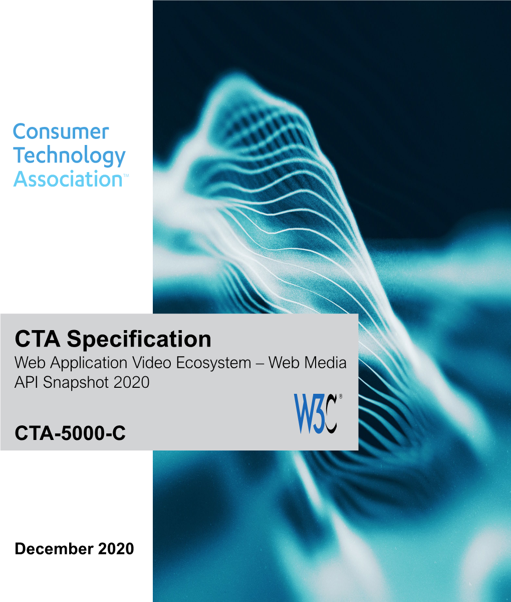 CTA Specification Web Application Video Ecosystem – Web Media API Snapshot 2020