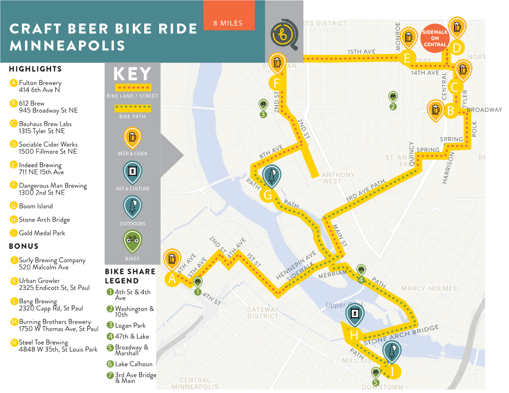 Craft Beer Bike Ride Minneapolis