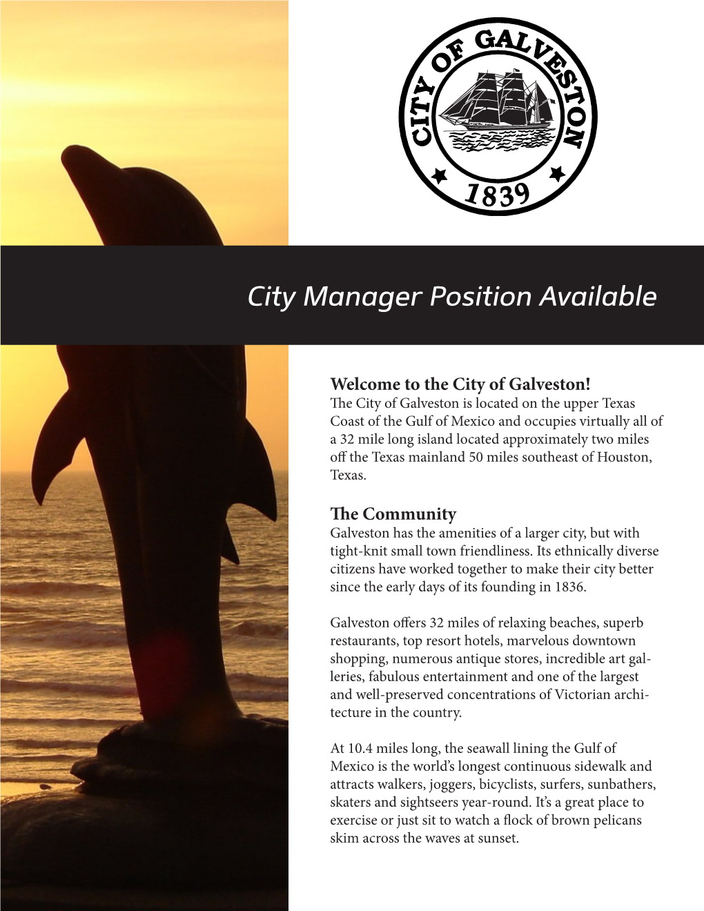 City Manager Position Available