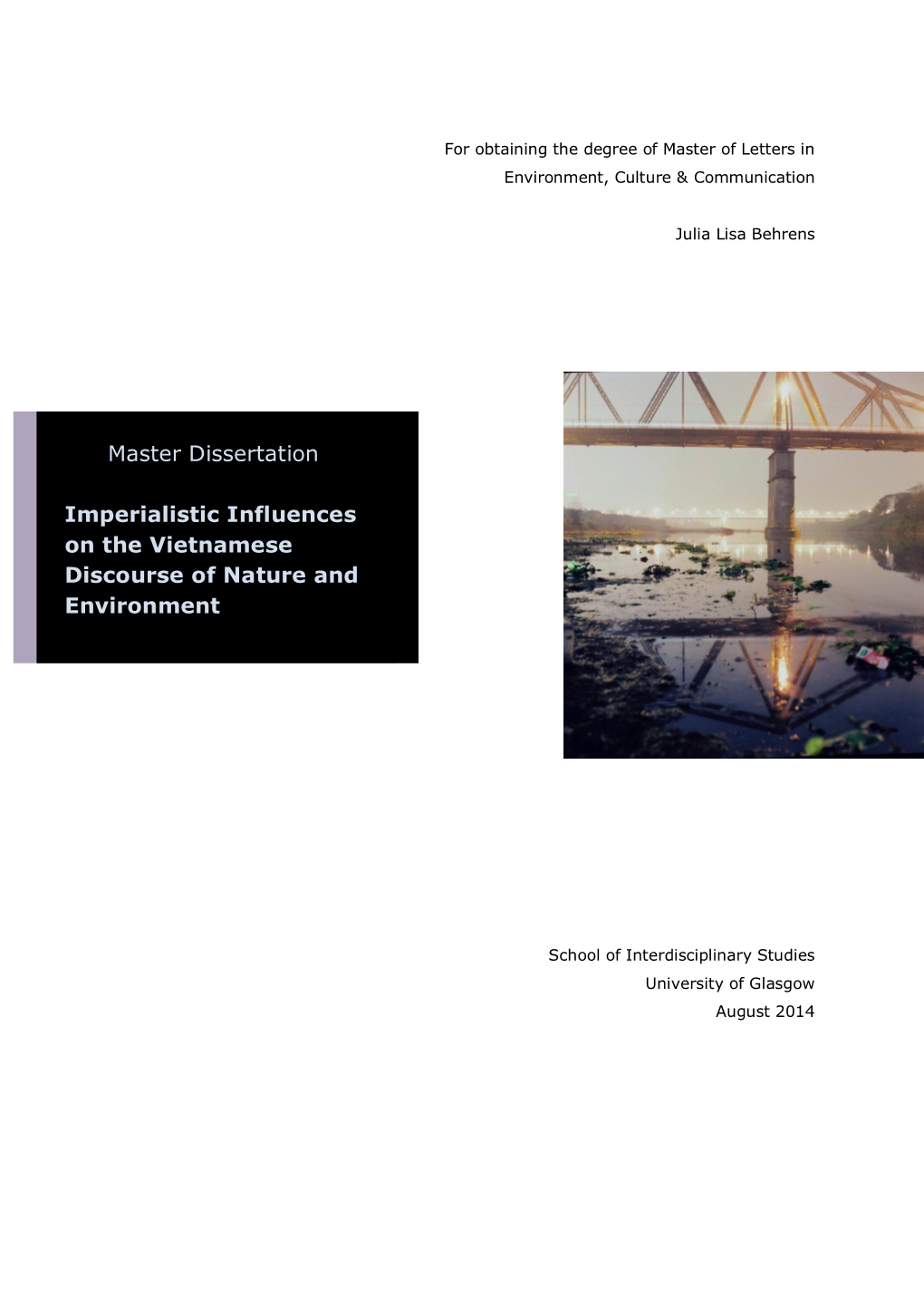 Master Dissertation Imperialistic Influences on the Vietnamese