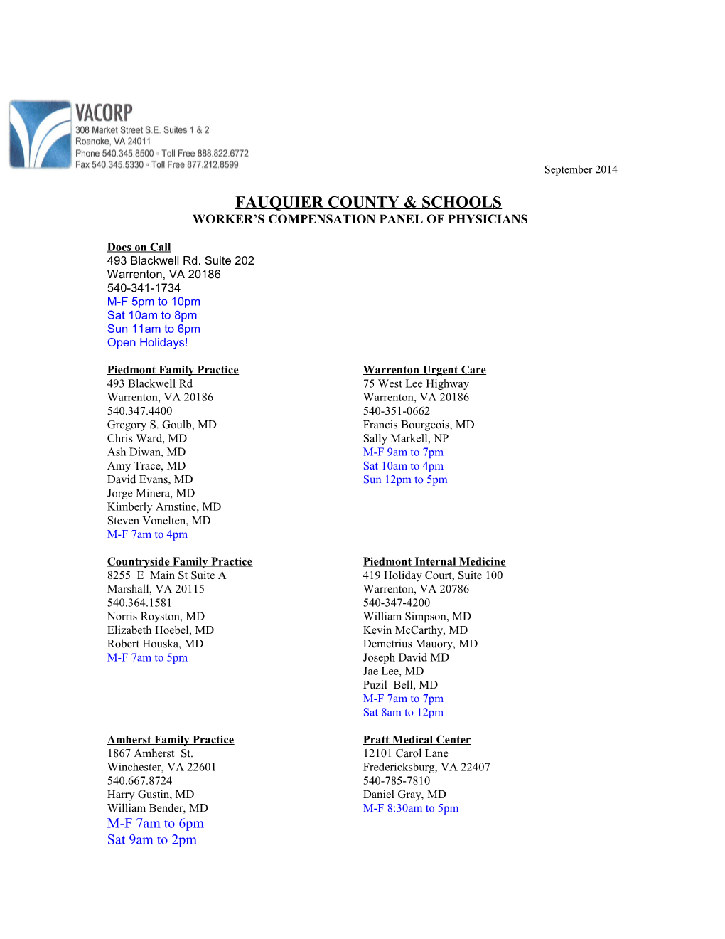 Worker S Compensation Panel of Physicians