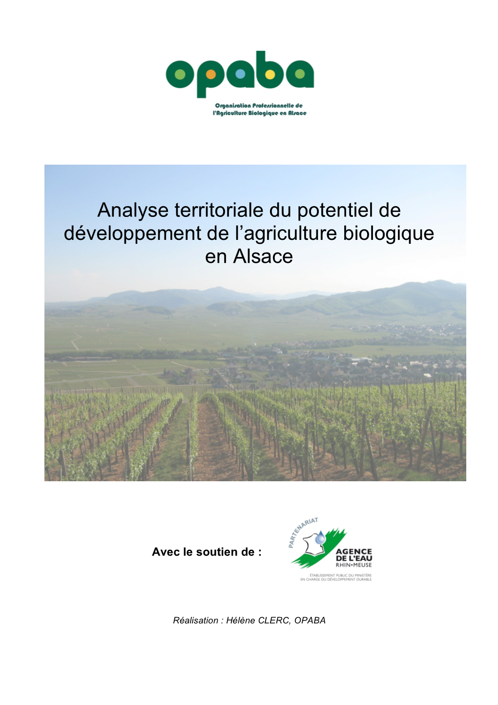 Analyse Territoriale Du Potentiel De Développement De L'agriculture