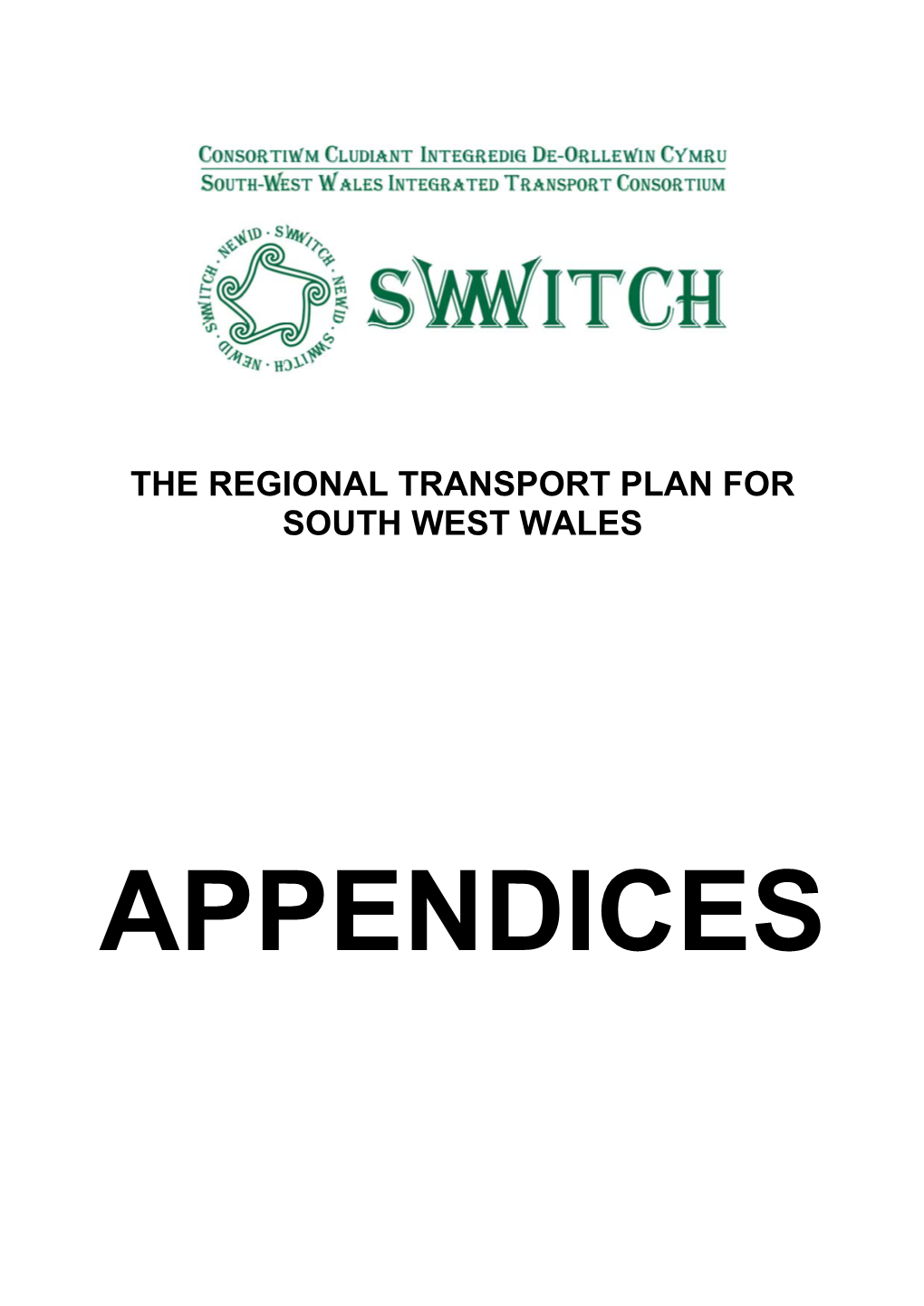 The Regional Transport Plan for South West Wales