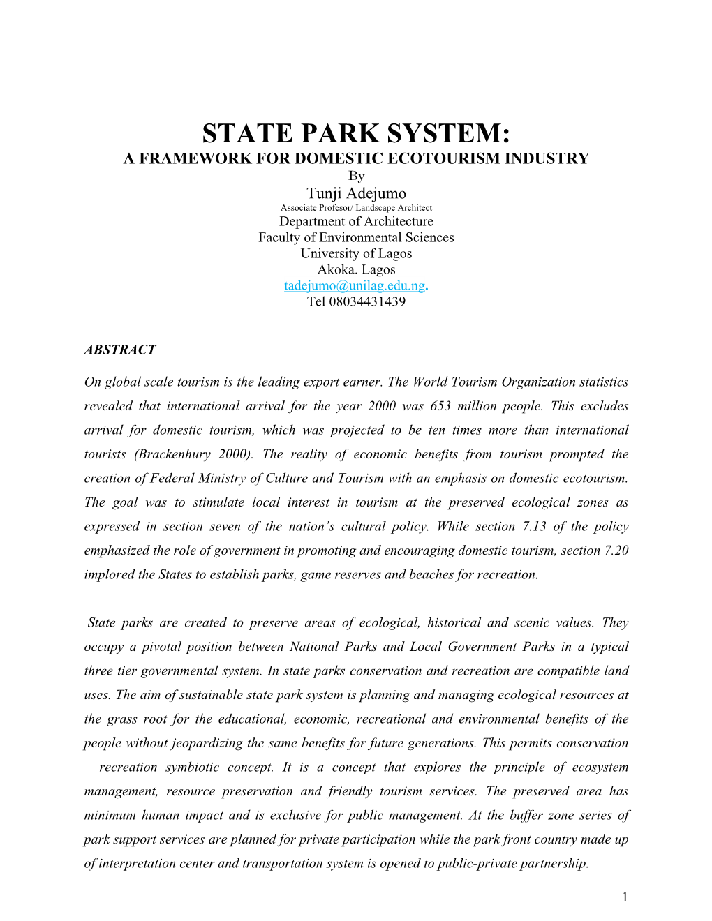 State Park System