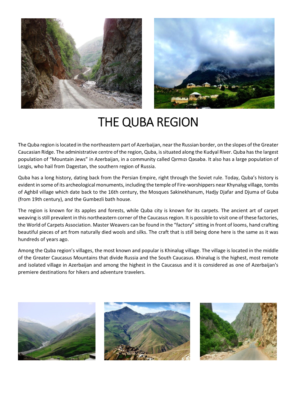 The Quba Region