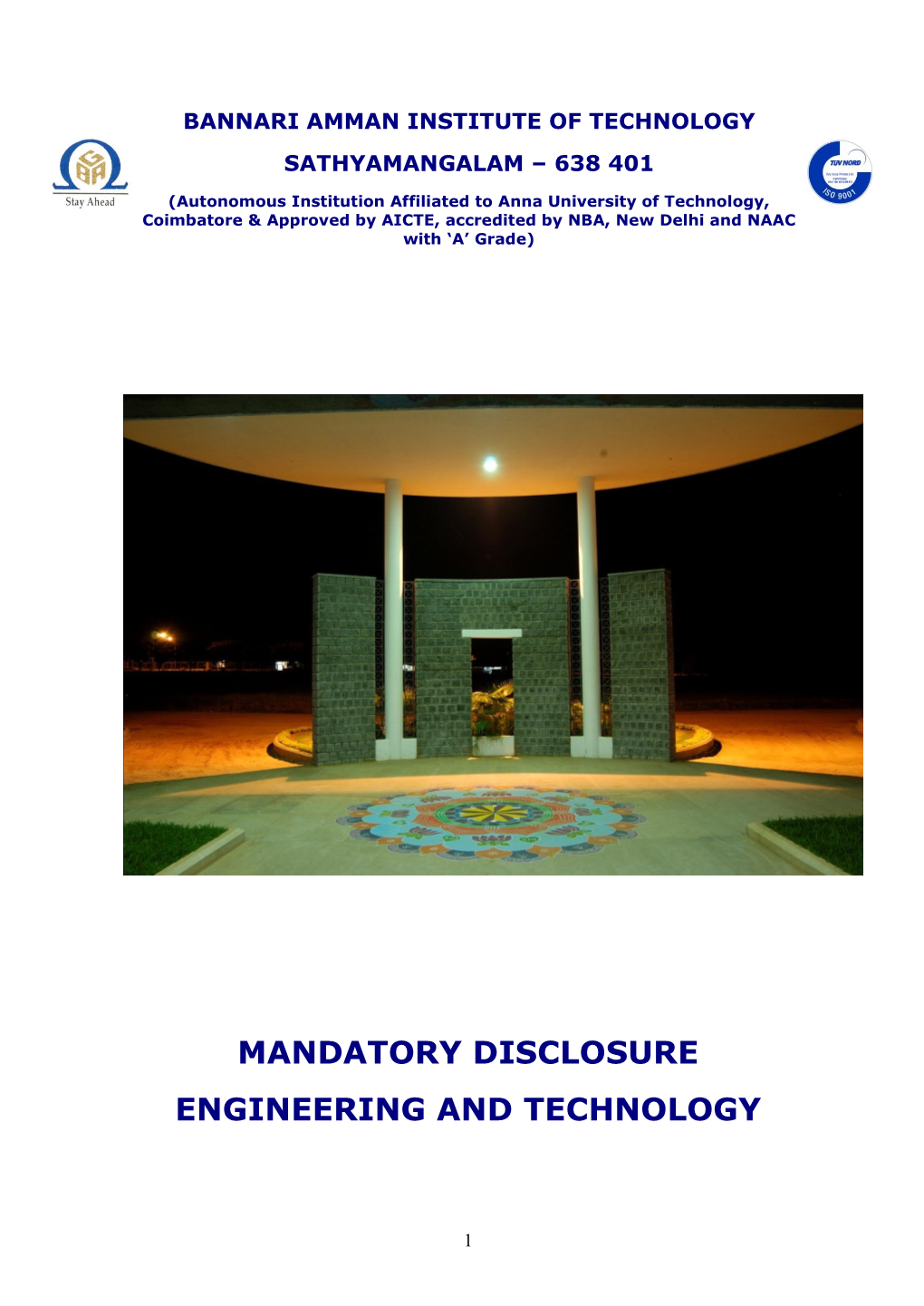 Mandatory Disclosure Engineering and Technology