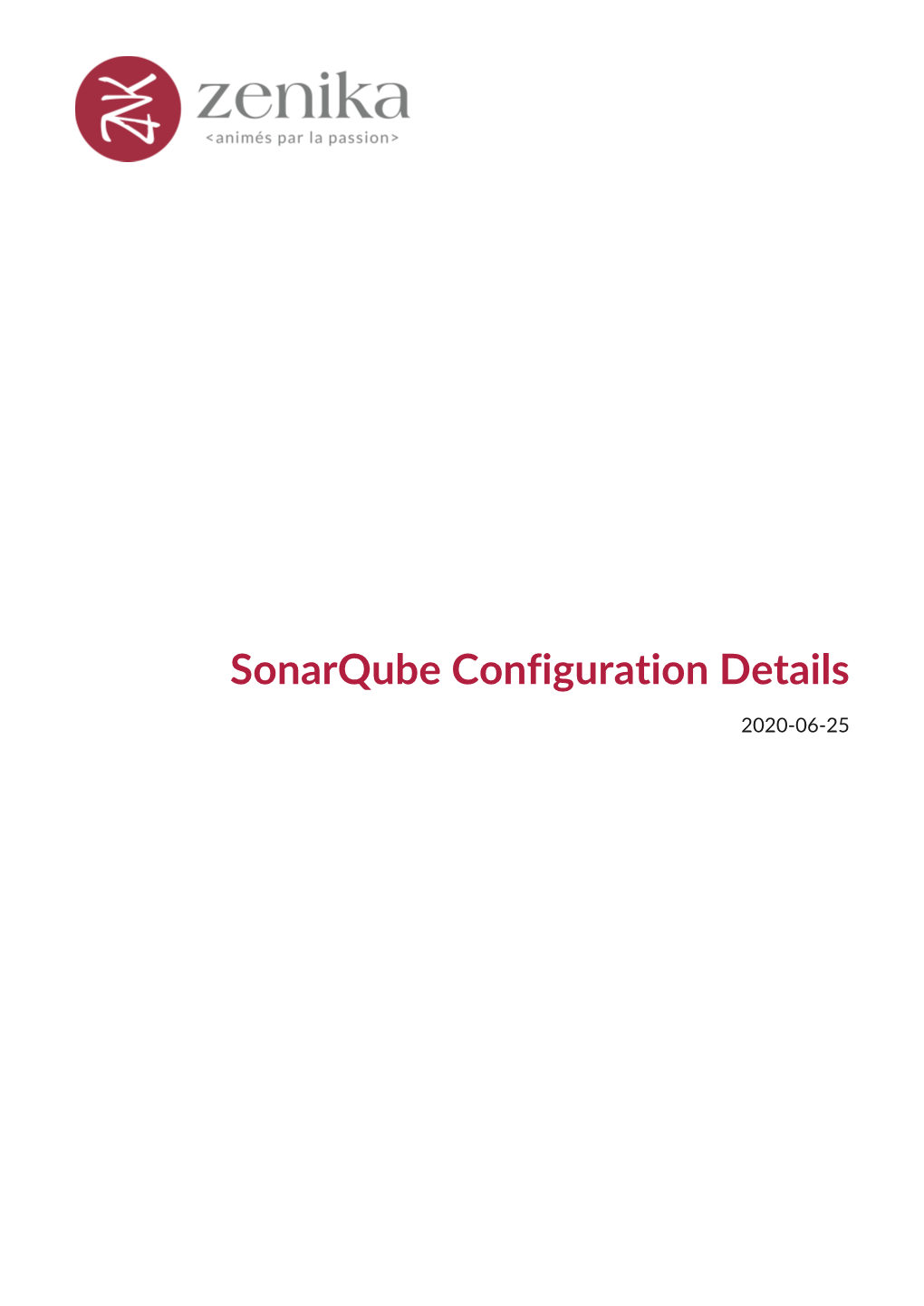 Sonarqube Configuration Details