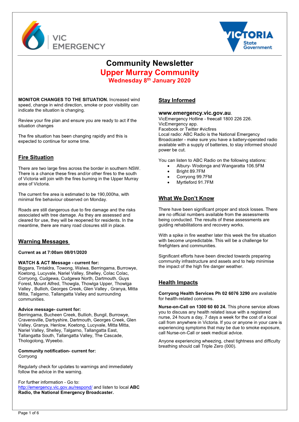 Public Information Section Community Newsletter Template