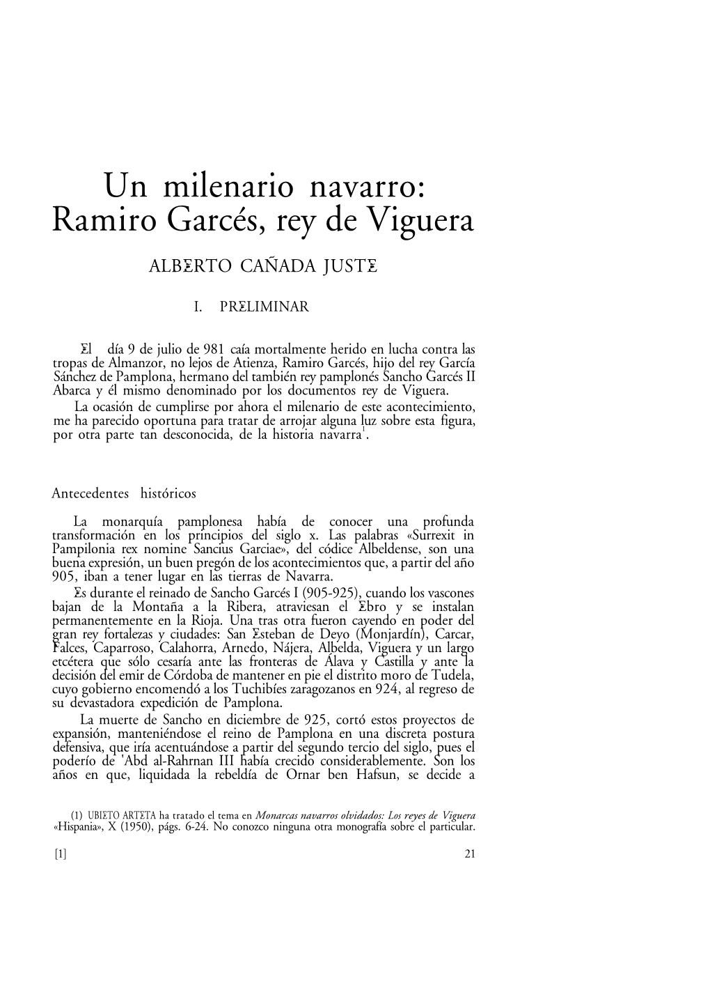 Ramiro Garcés, Rey De Viguera ALBERTO CAÑADA JUSTE