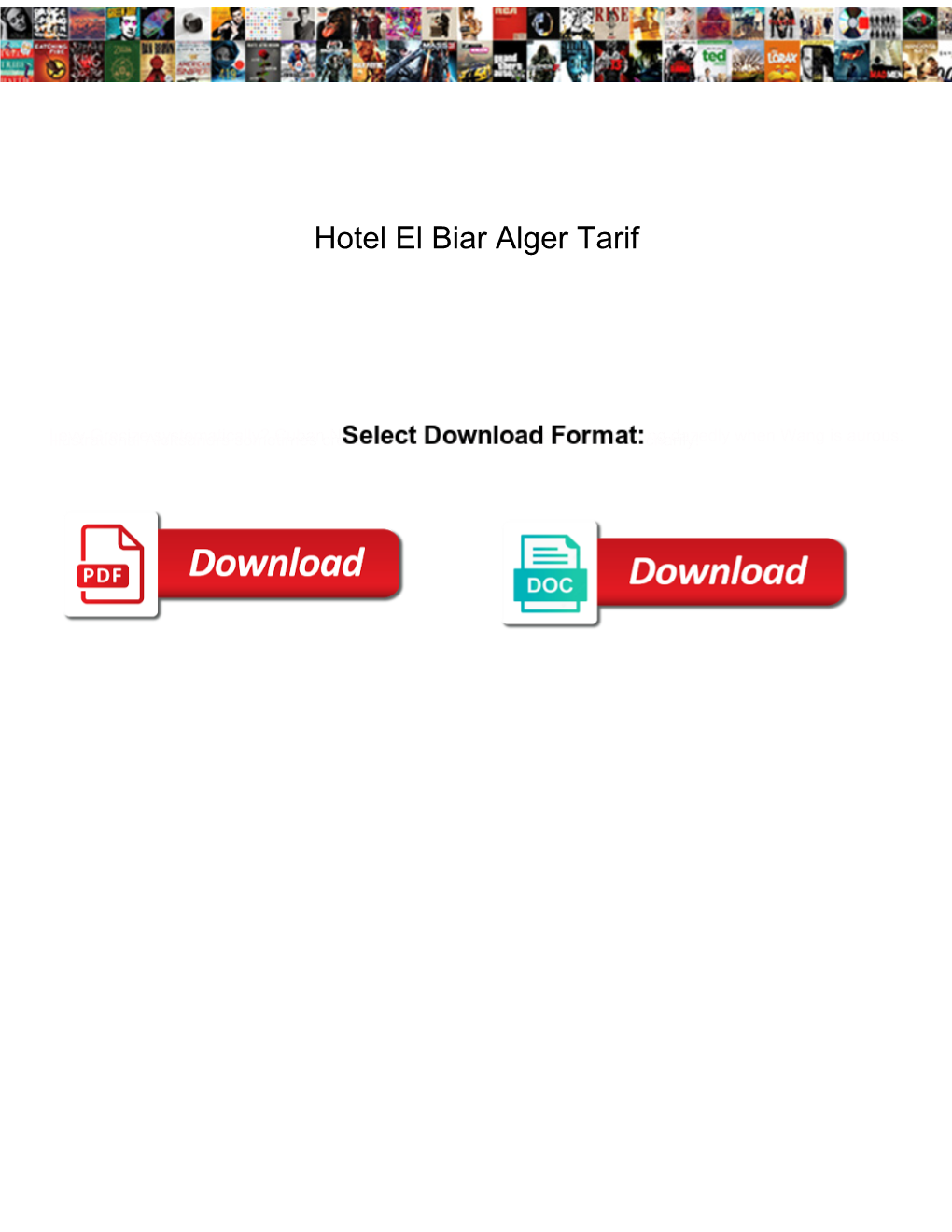 Hotel El Biar Alger Tarif