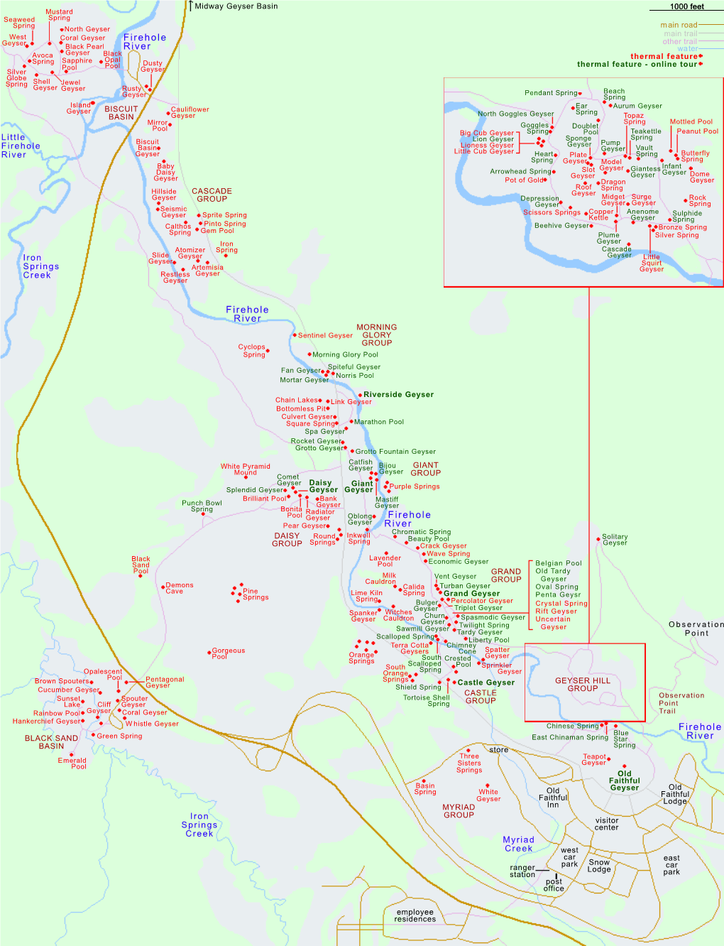 PDF Format Map of the Upper Geyser Basin