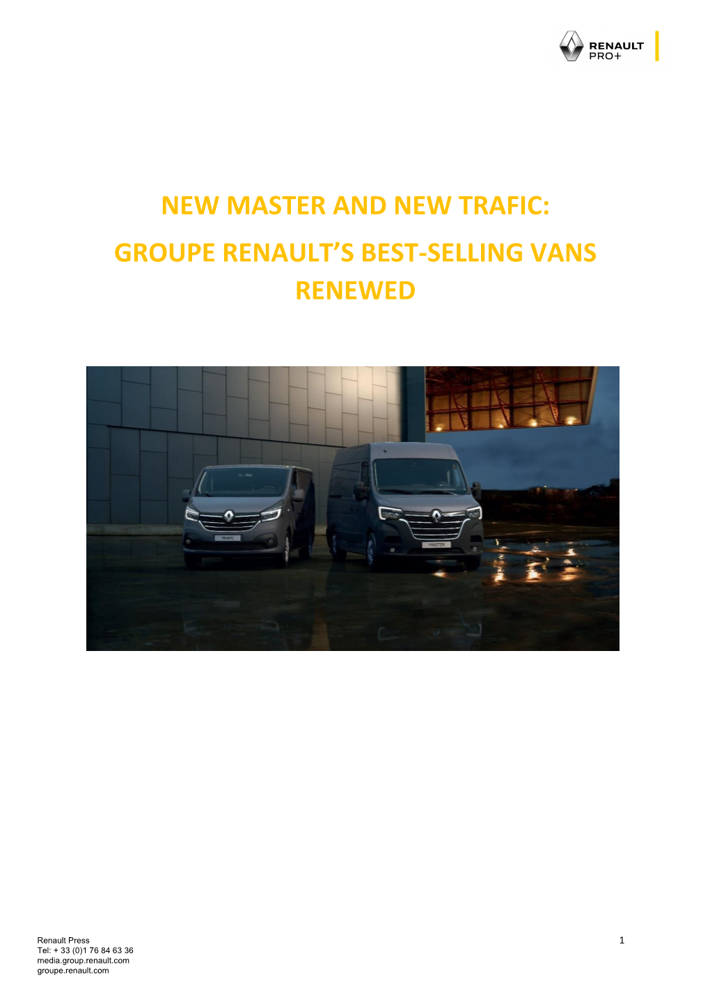 New Master and New Trafic: Groupe Renault's Best