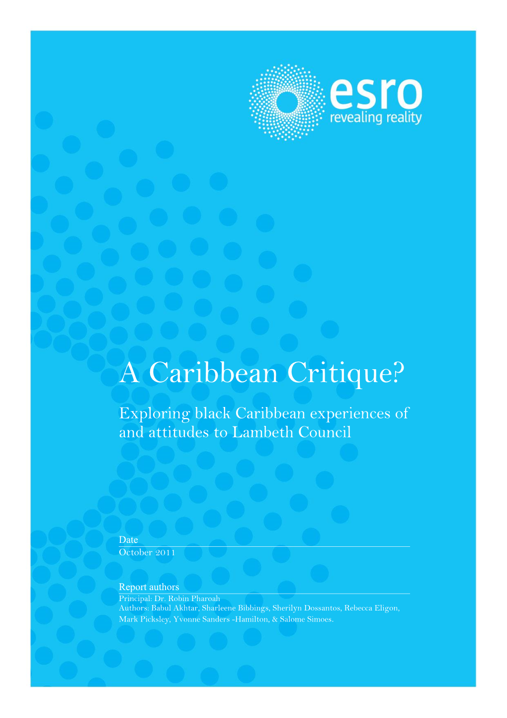 A Caribbean Critique?