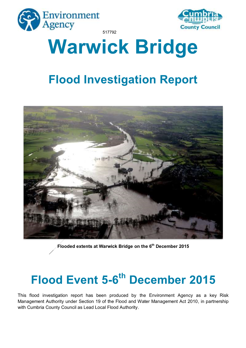 Warwick Bridge Flood Investigation Report V1.0