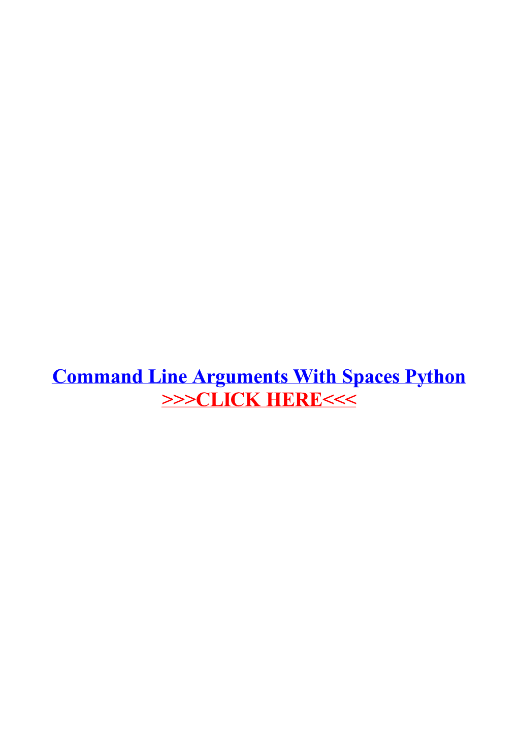 Command Line Arguments with Spaces Python