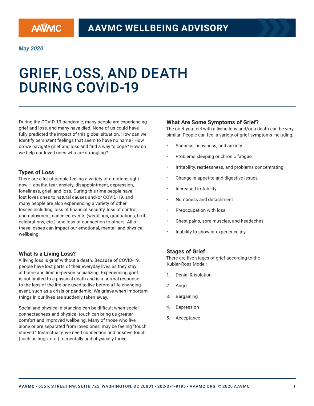 Grief, Loss, and Death During Covid-19