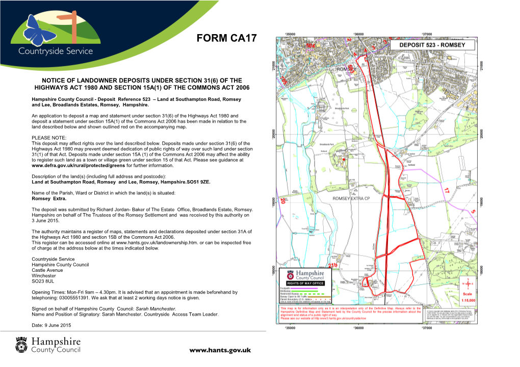 Temporary Road Closure