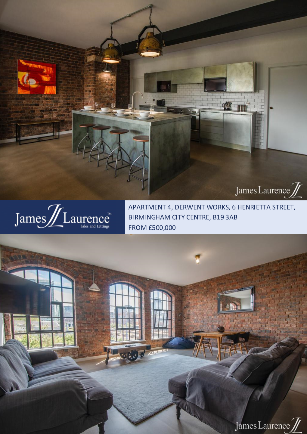 Apartment 4, Derwent Works, 6 Henrietta Street, Birmingham City Centre, B19 3Ab from £500,000