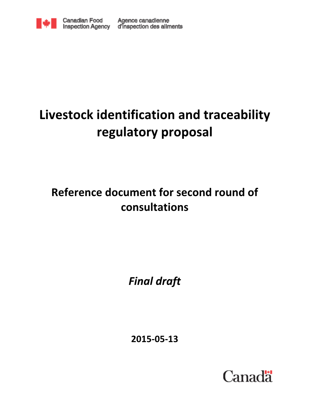 Livestock Identification and Traceability Regulatory Proposal
