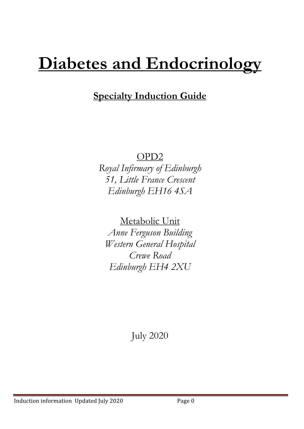 Diabetes and Endocrinology