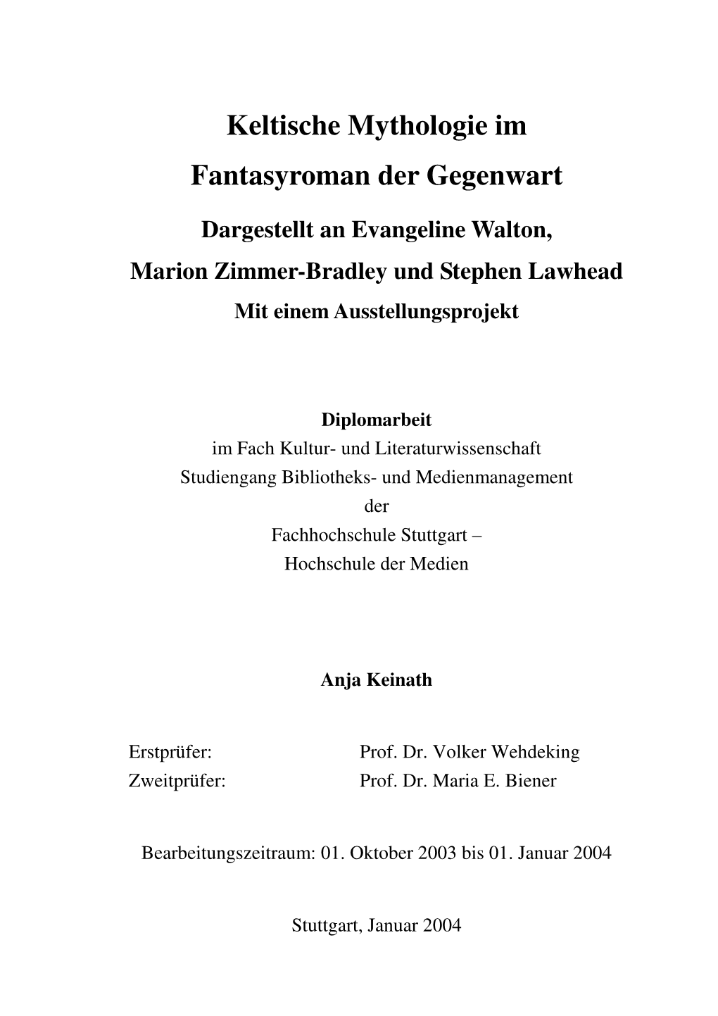 Keltische Mythologie Im Fantasyroman Der Gegenwart