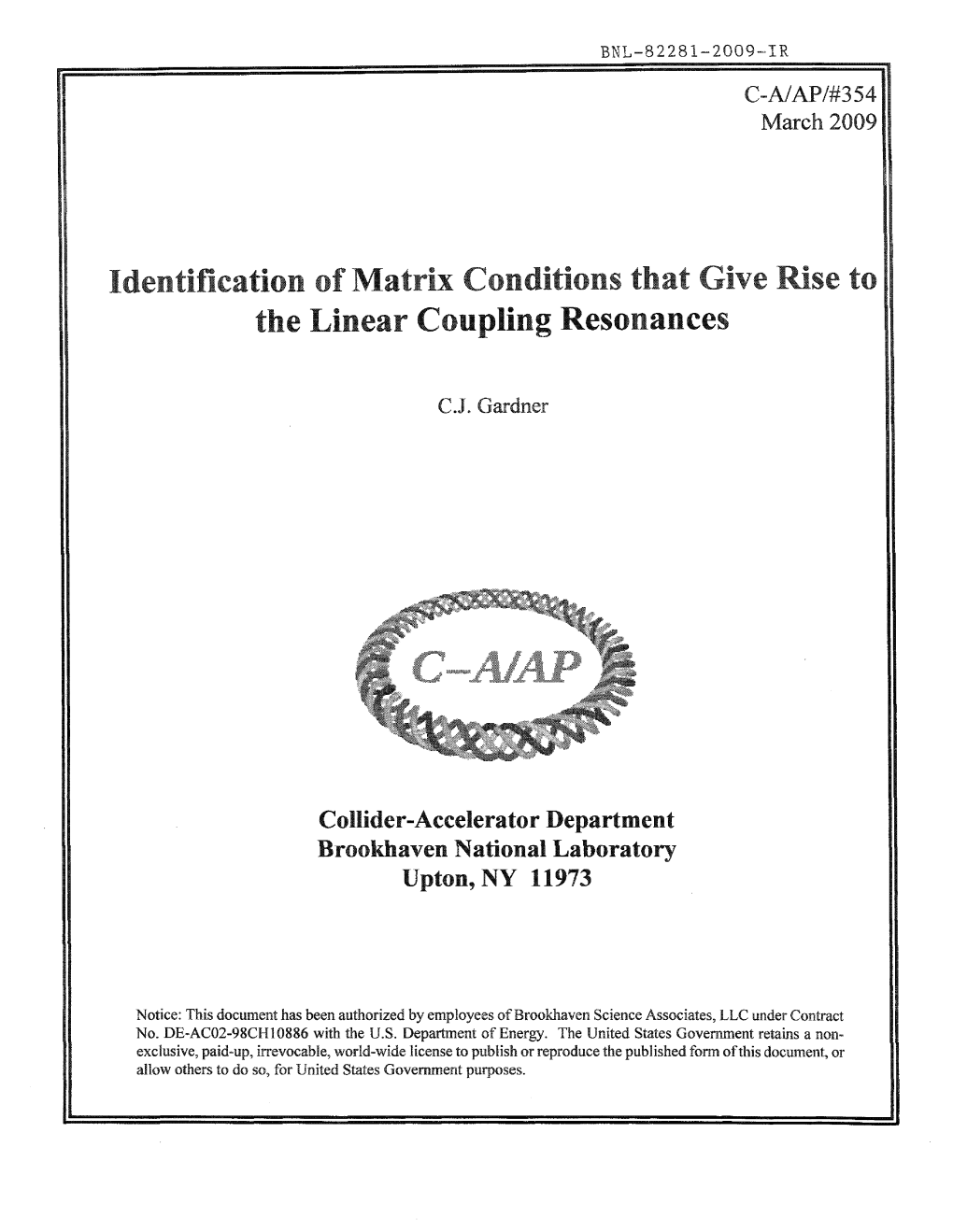 Identification of Matrix Conditions That Give Rise to the Linear Coupling