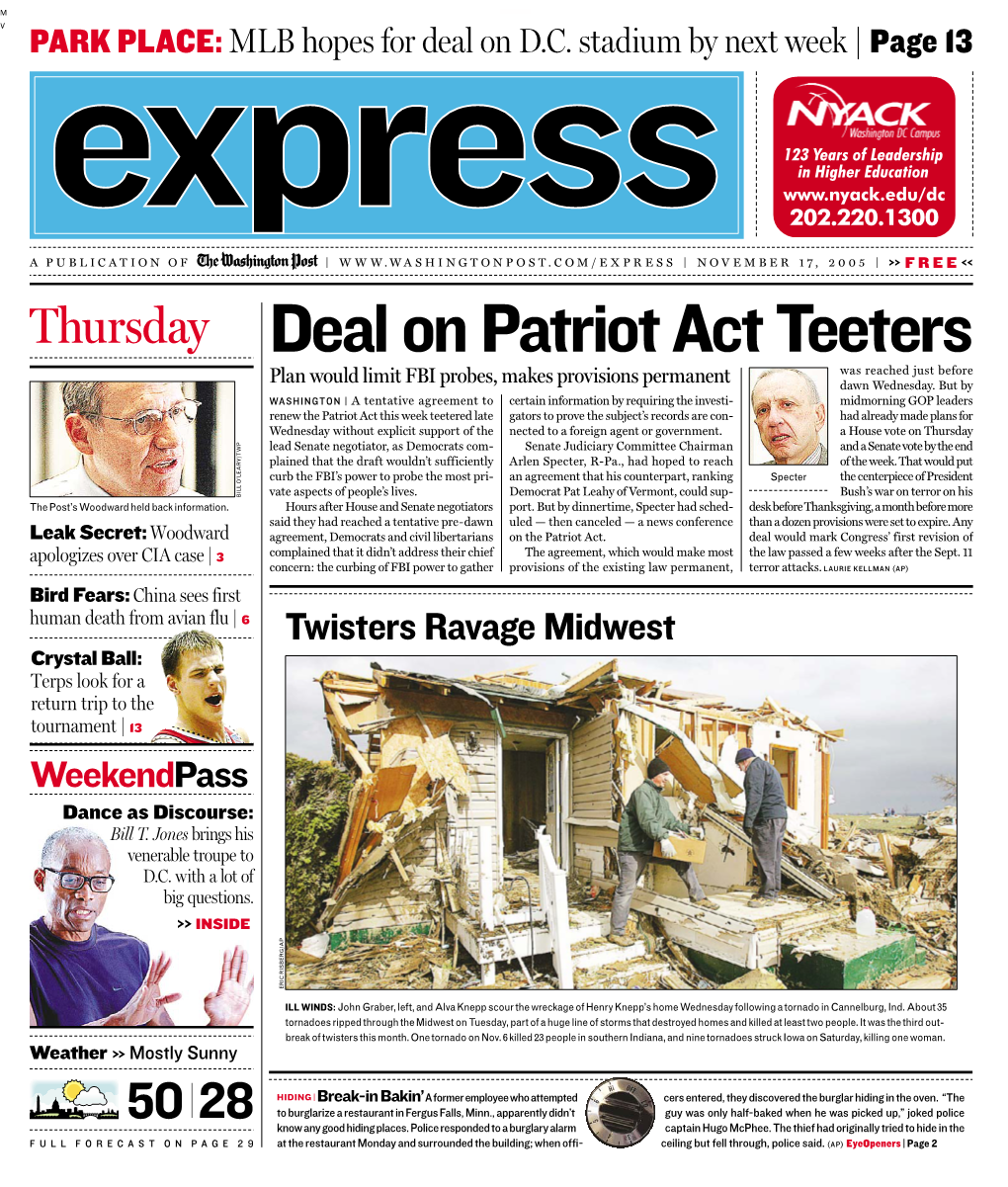 Deal on Patriot Act Teeters