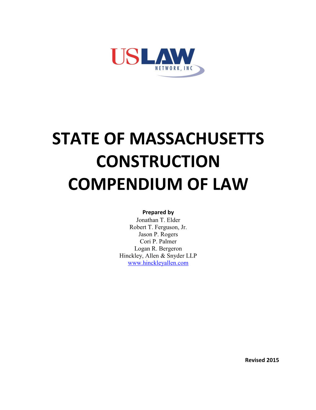 State of Massachusetts Construction Compendium of Law