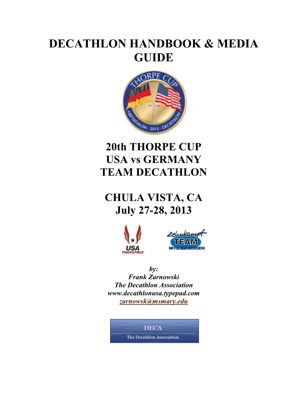 2013 Thorpe Cup- Men's Decathlon