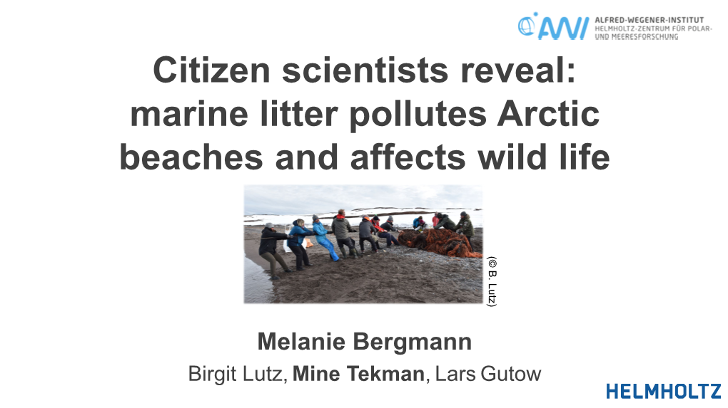 Citizen Scientists Reveal: Marine Litter Pollutes Arctic Beaches and Affects Wild Life (© B