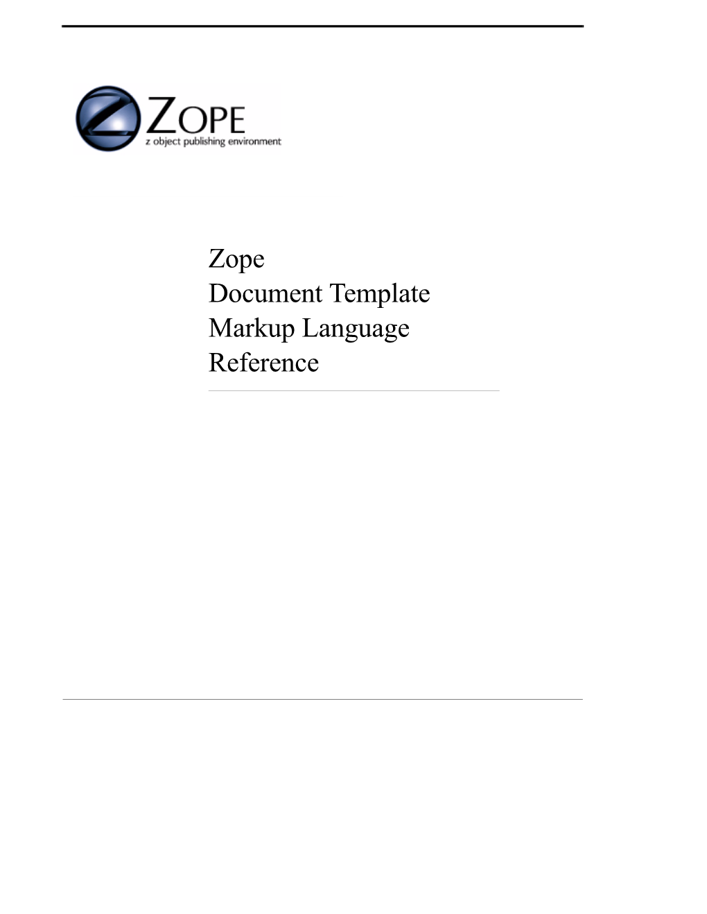 Zope Document Template Markup Language Reference