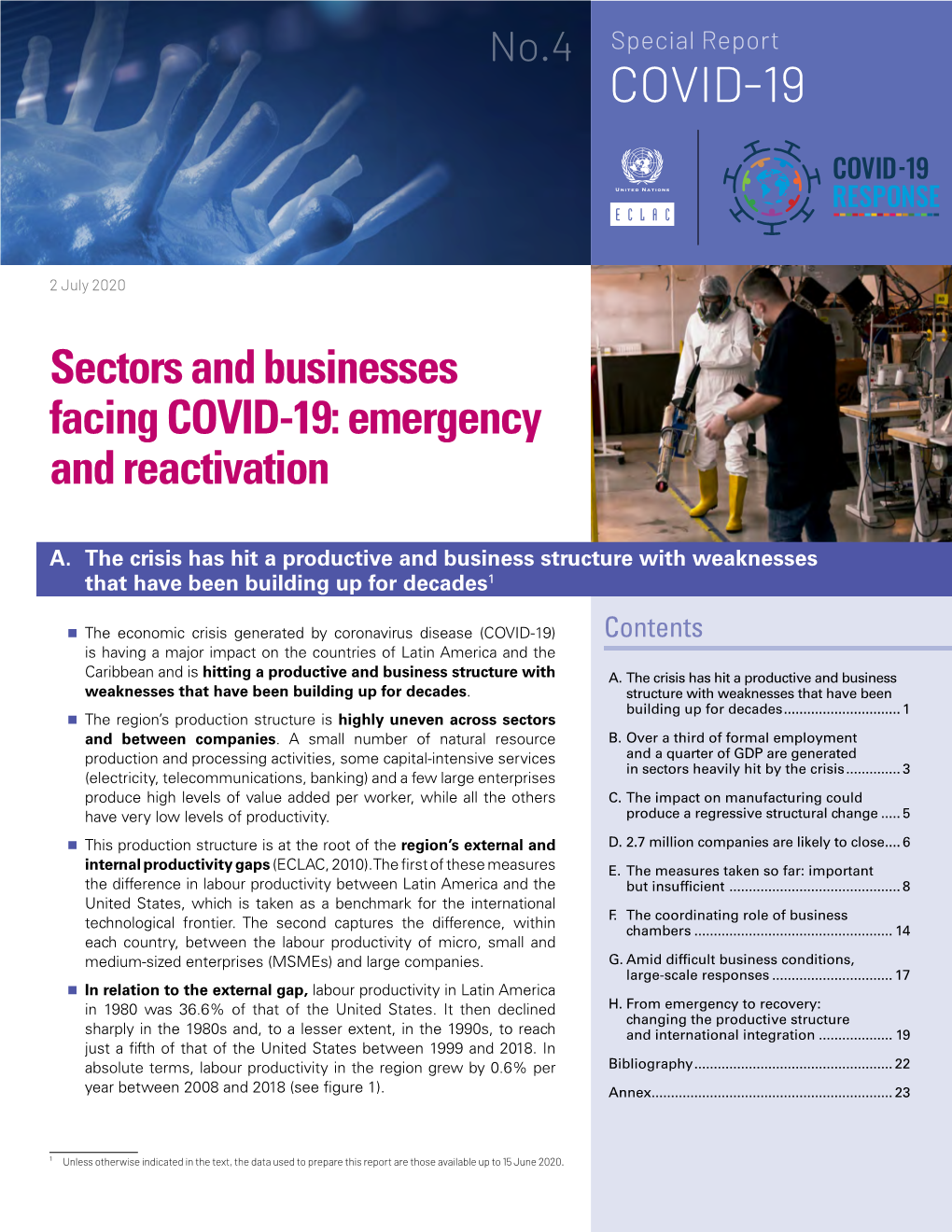 Sectors and Businesses Facing COVID-19: Emergency and Reactivation