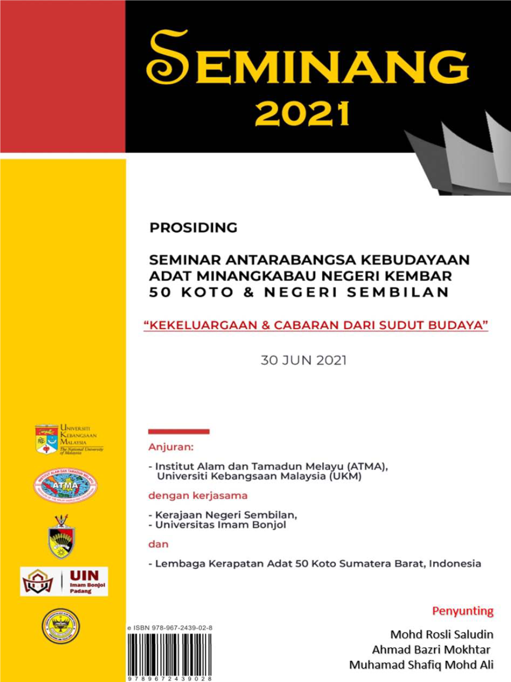 PROSIDING Seminar Antarabangsa Kebudayaan Adat Minangkabau Negeri Kembar 50 Koto & Negeri Sembilan 30 Jun 2021