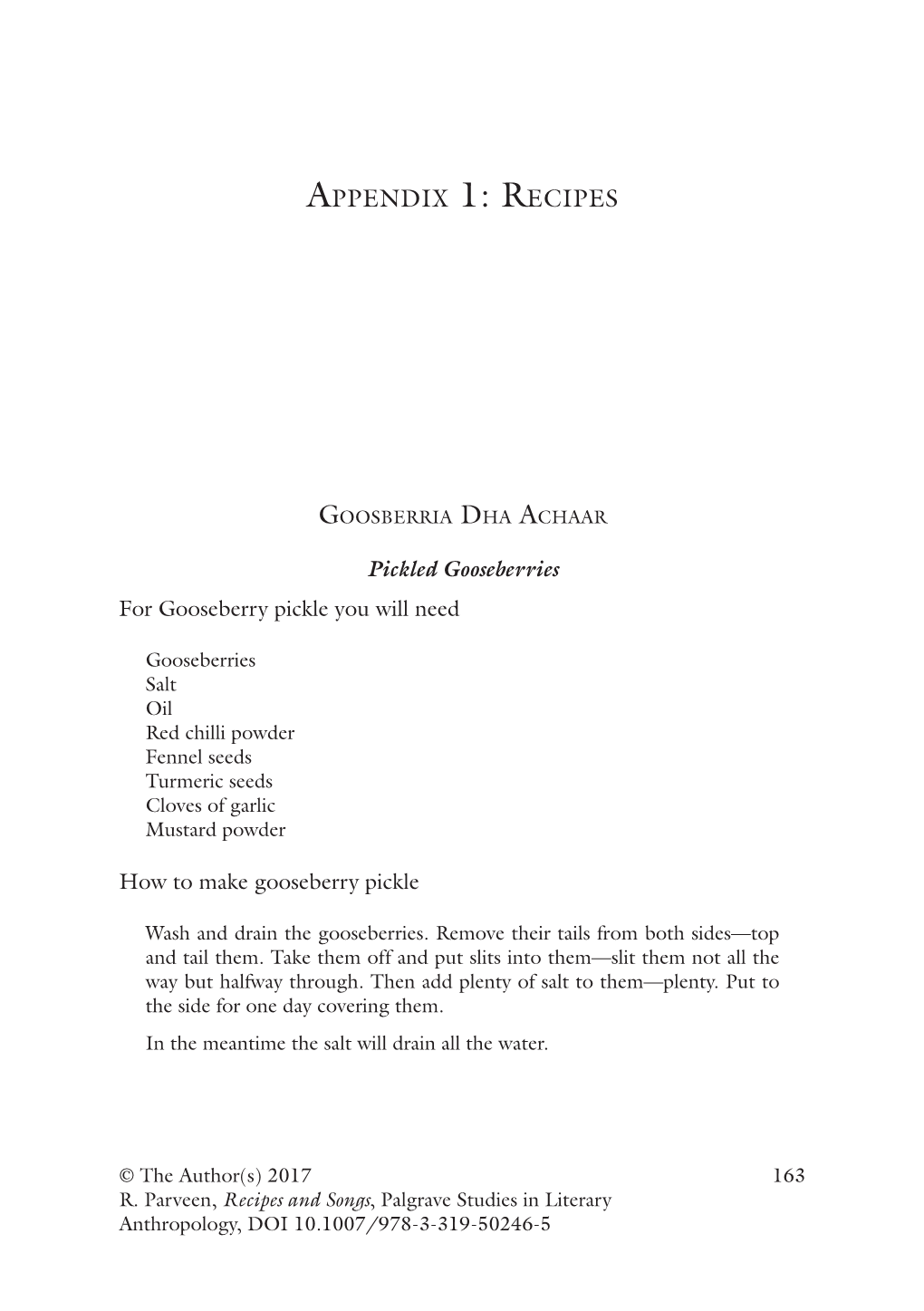 Appendix 1: Recipes